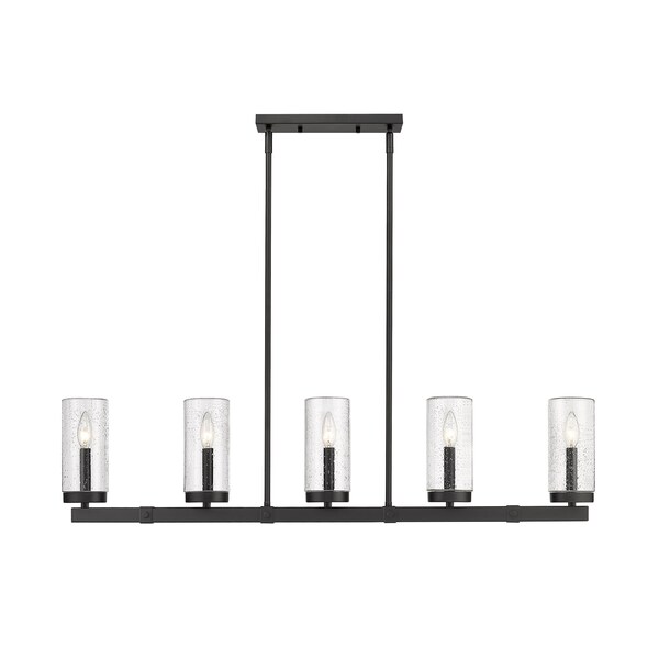Marlow 5 Light Outdoor Linear, Matte Black And Seedy